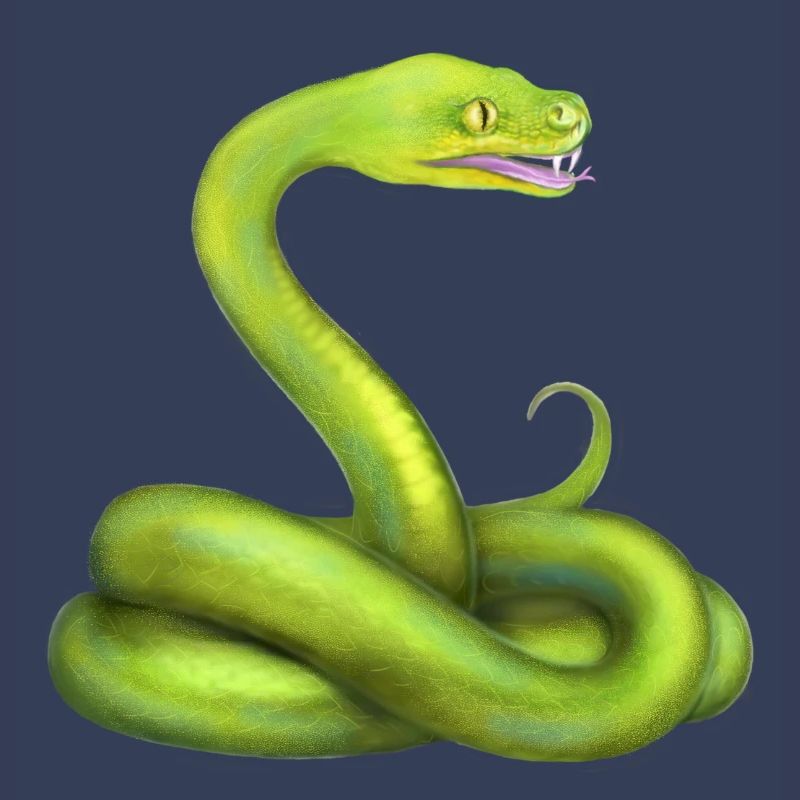 L’animal de la jungle du serpent python vert