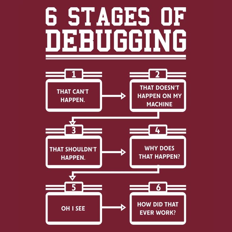 6 Stages of Debugging Programmierer Software