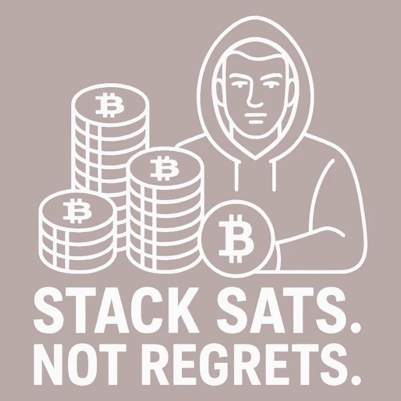 Conception de sweat à capuche Bitcoin – Stack Sats. Pas de regrets.