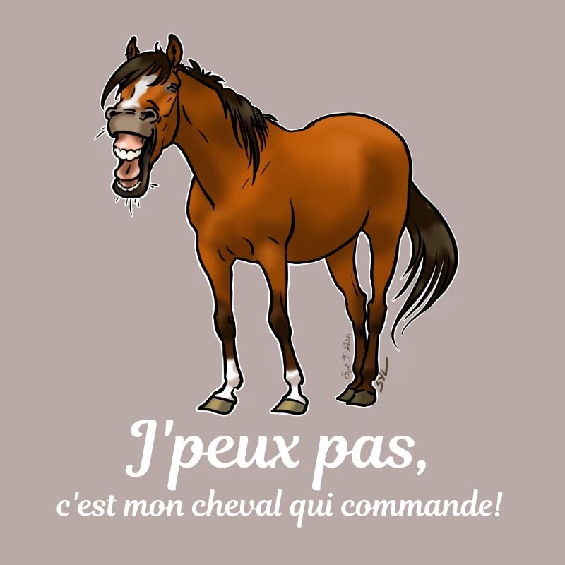 Mon cheval commande (blanc)