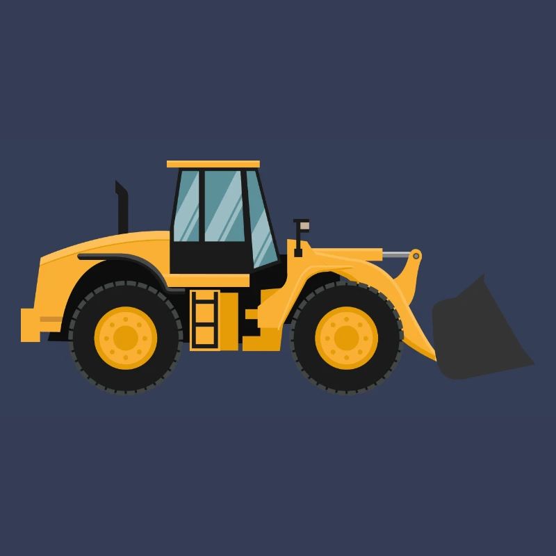 Loading Machine Silhouette Gift Wheel Loader Driver