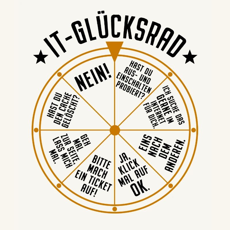 IT Support Glücksrad Service Desk IT Helpdesk Nerd