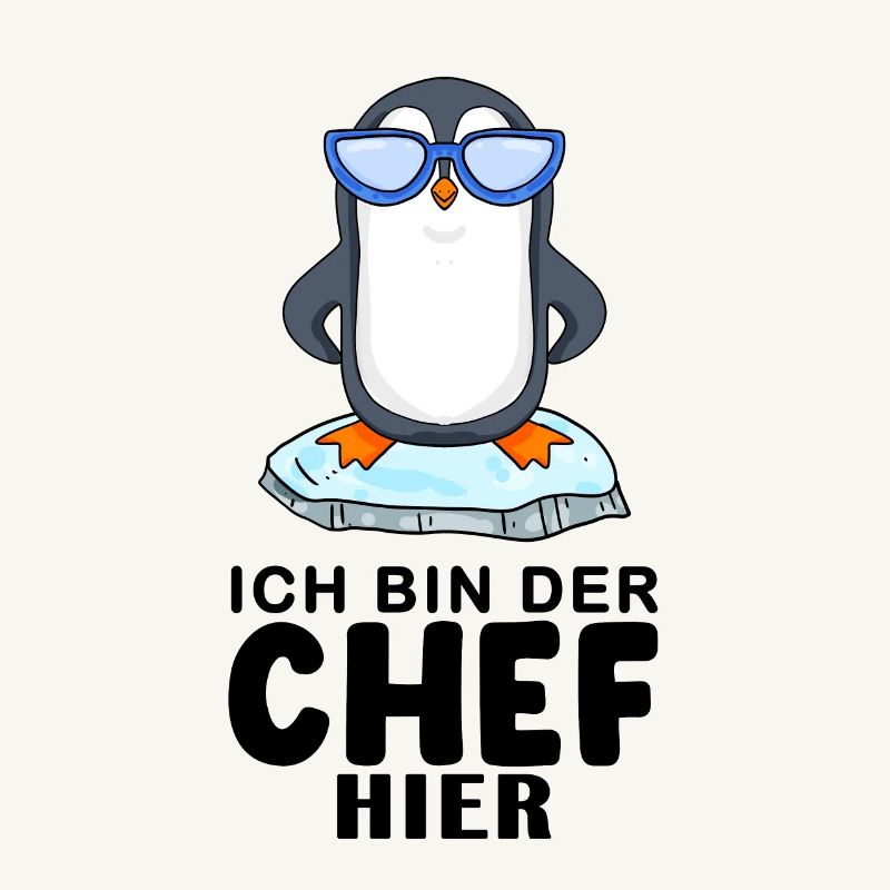 cooler Pinguin Chef Spruch