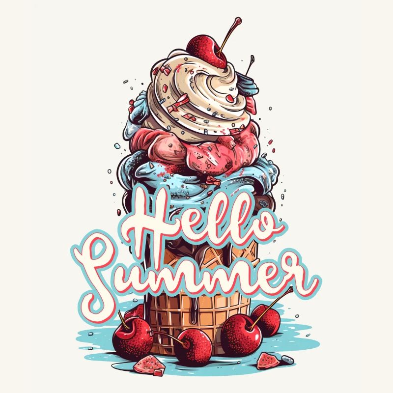Hello Summer Eis Eiscreme Eisdiele