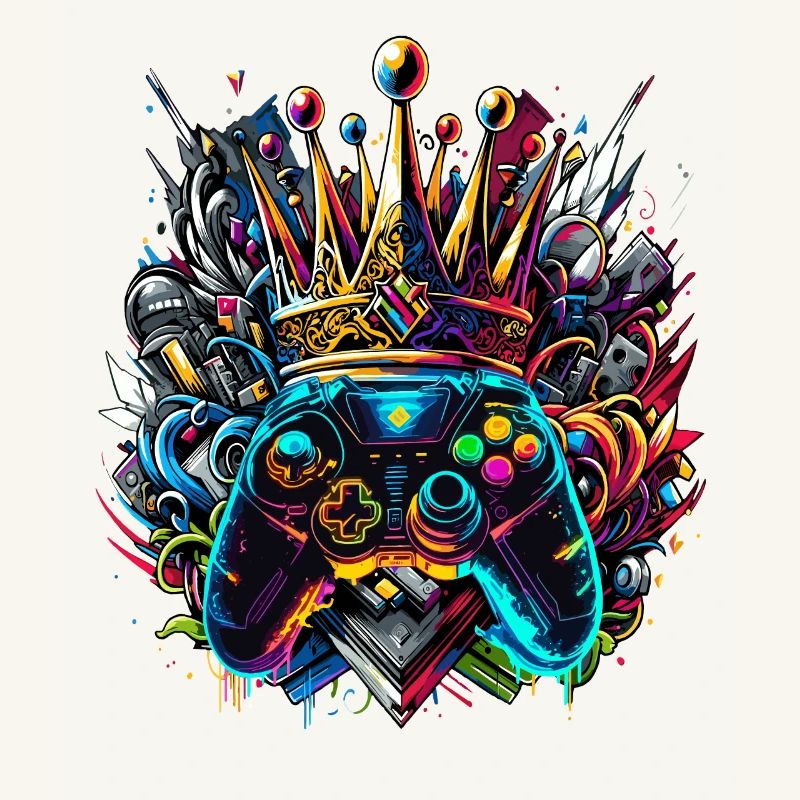 Königlicher Graffiti Gaming Controller