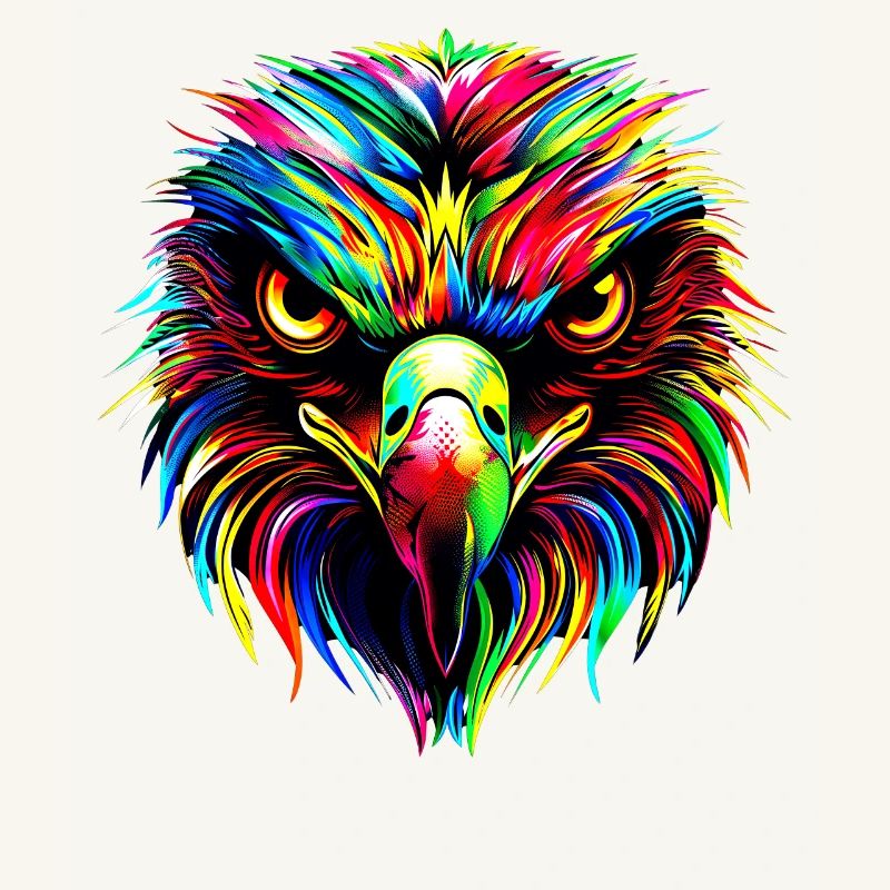 Eagle Pop Art Bright Colors Golden Eagle White-tailed Eagle