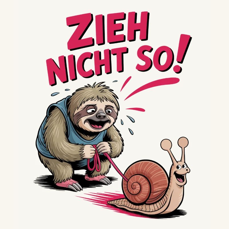 Don't Pull So Sloth Fun Sloth Saying