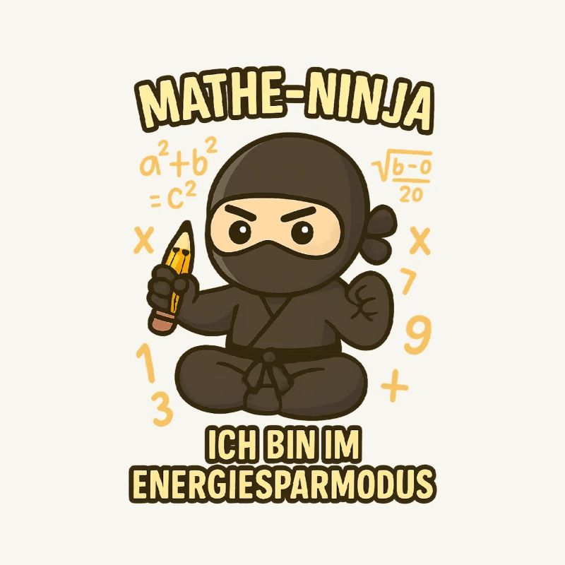Funny math ninja for math teacher