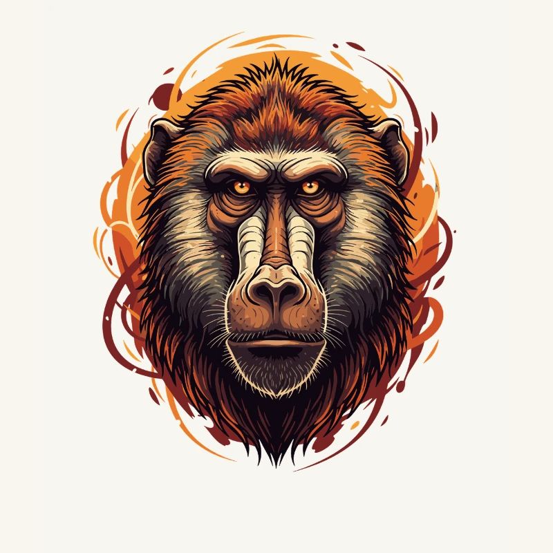 Baboon Monkey Portrait