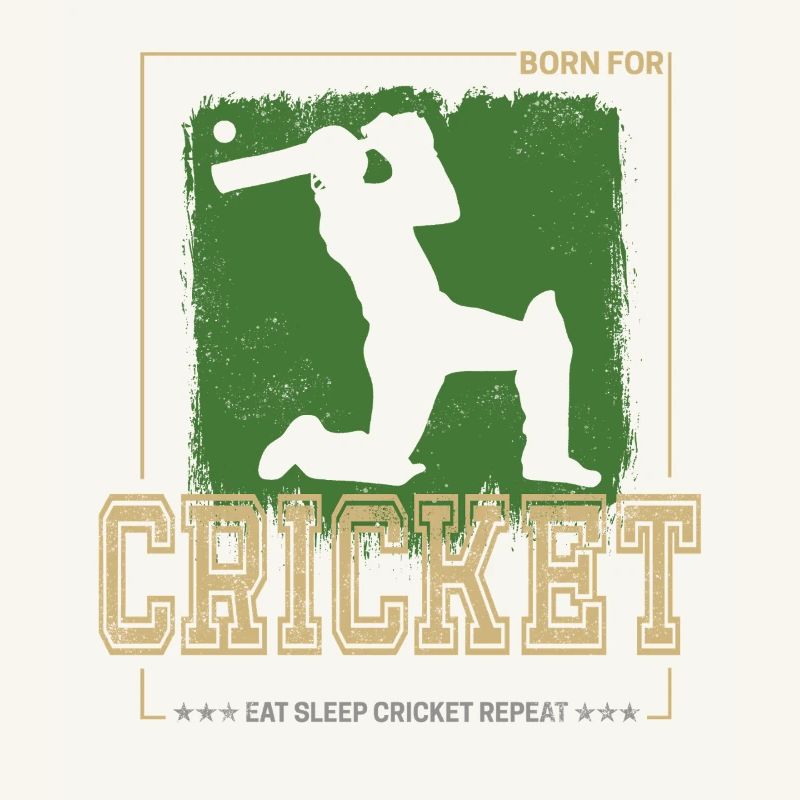 Cricket Batsman Design für Pitcher oder Trainer
