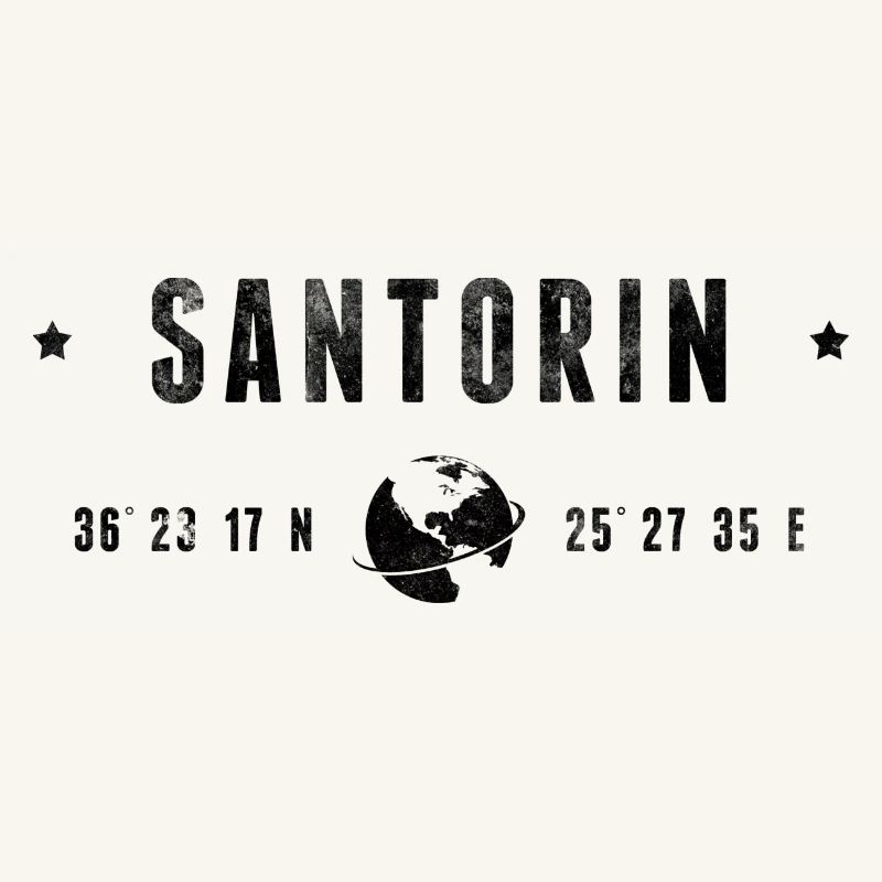 Santorini Stylized Geographical Coordinates