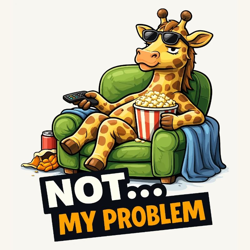 Not My Problem Giraffe Canapé Meme