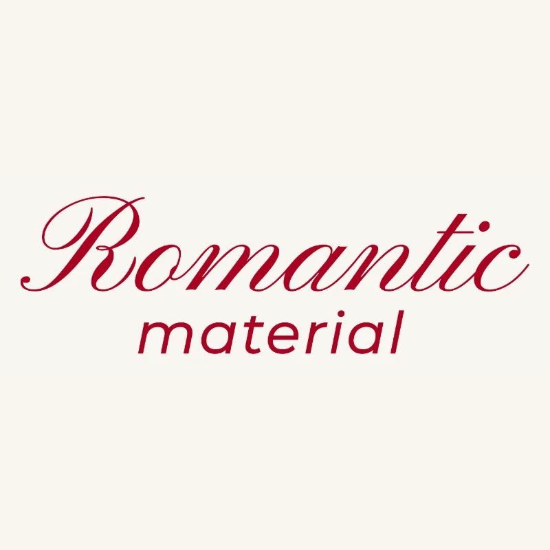 Typography Design Romantic Material
