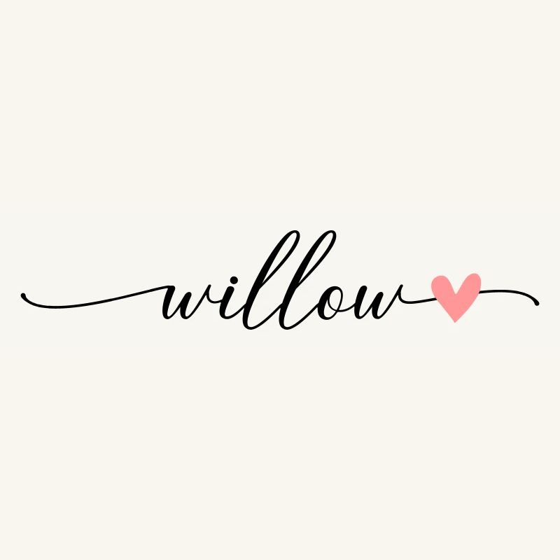 Willow Surname First name Calligraphy Script