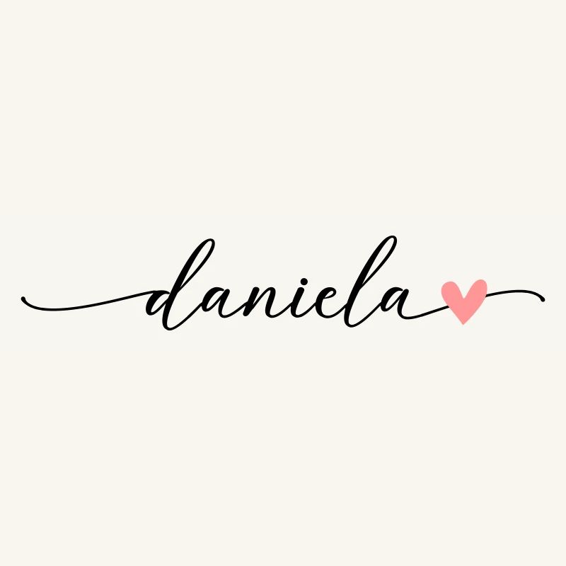 Daniela Last name First name Calligraphy Script