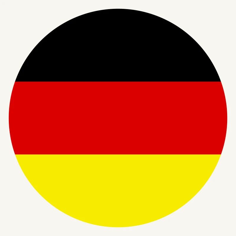 Flag Germany Germany Three Colors Vector Round