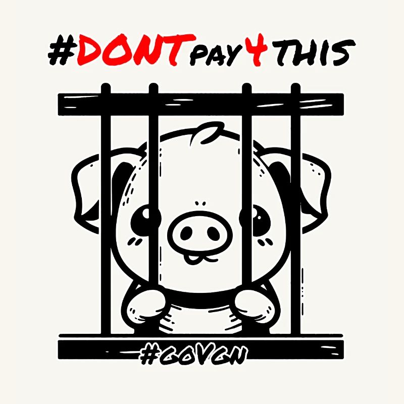 Schwein hinter Gittern Schwarz - Dont Pay for This