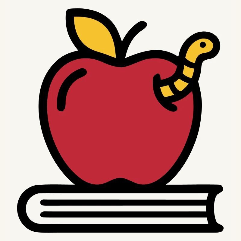 Apple Book Worm Elementary School