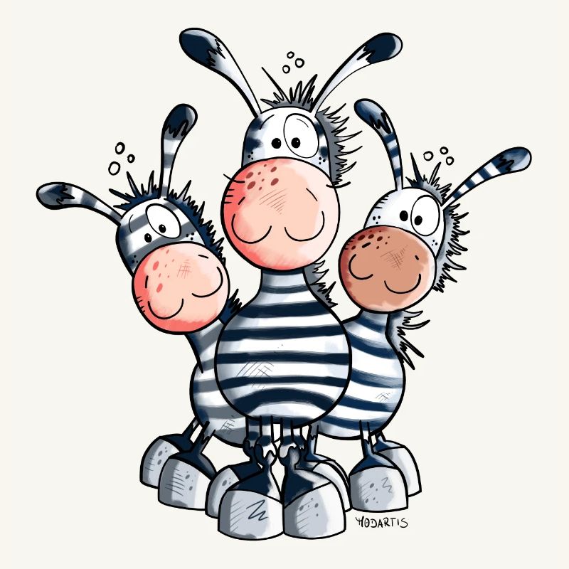 Süßes Zebra Trio