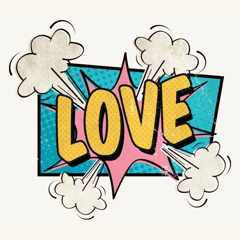 Love exploding BD style amoureux