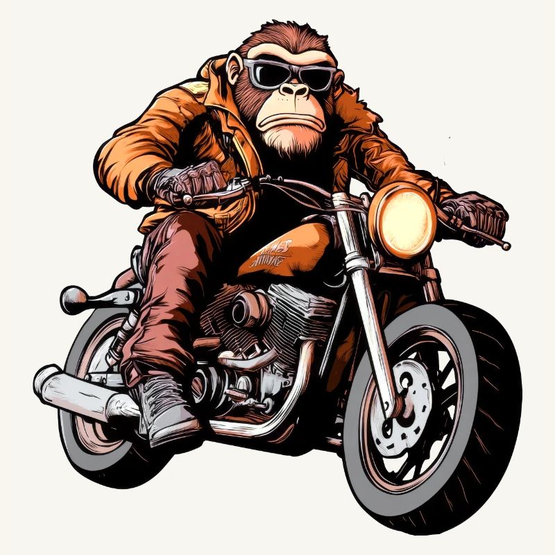 Monkey Motorcyclist / Motorcycle Monkey