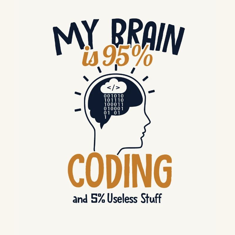 My Brain is 95% Coding Full Stack Coder Software
