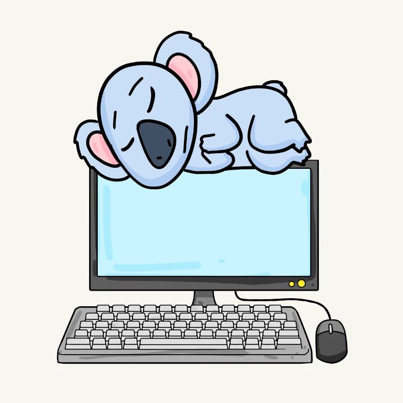 Koala Computer Nerd Programmierer Geschenk