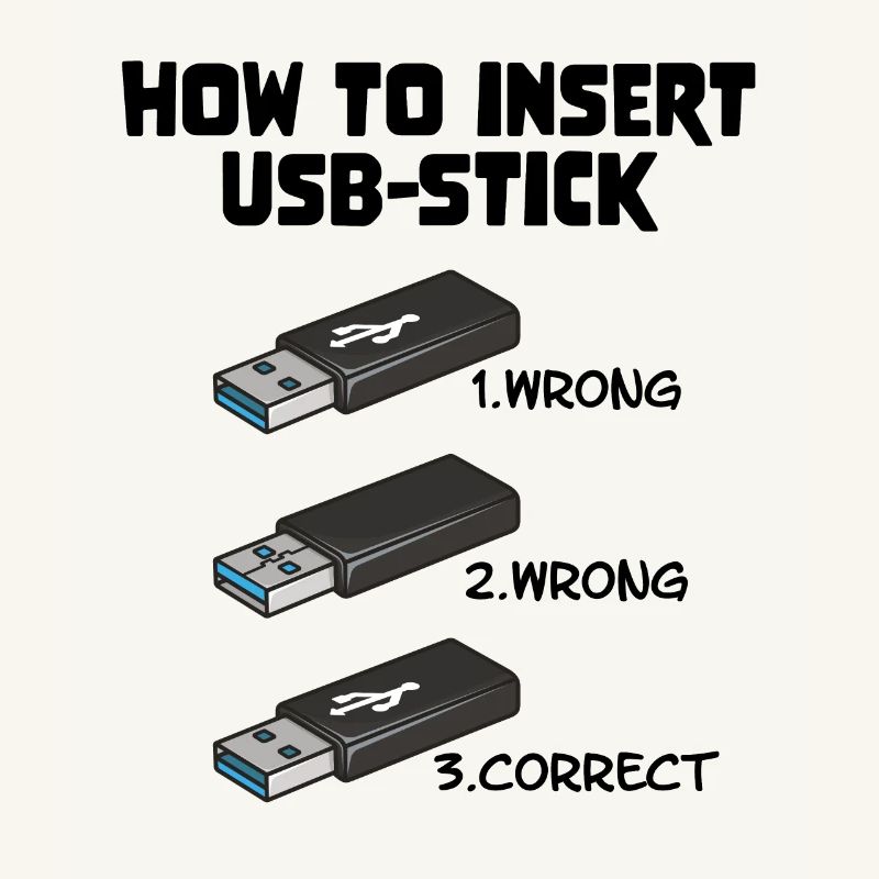 How To Insert USB Stick Funny Programmer Meme