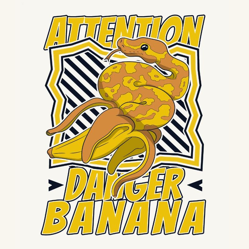 Attention Danger Banane Python Serpent Banane