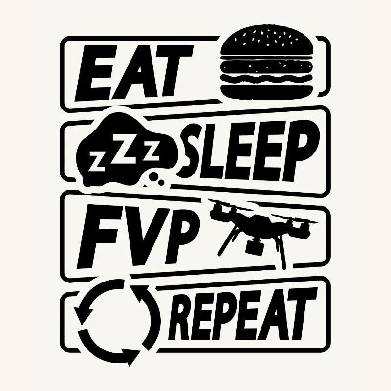 Manger Sleep Fpv Répéter Télécommande Drone Racer