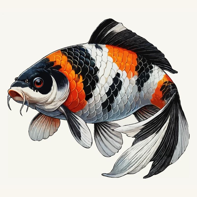 Koi Karpfen oder Wi sw
