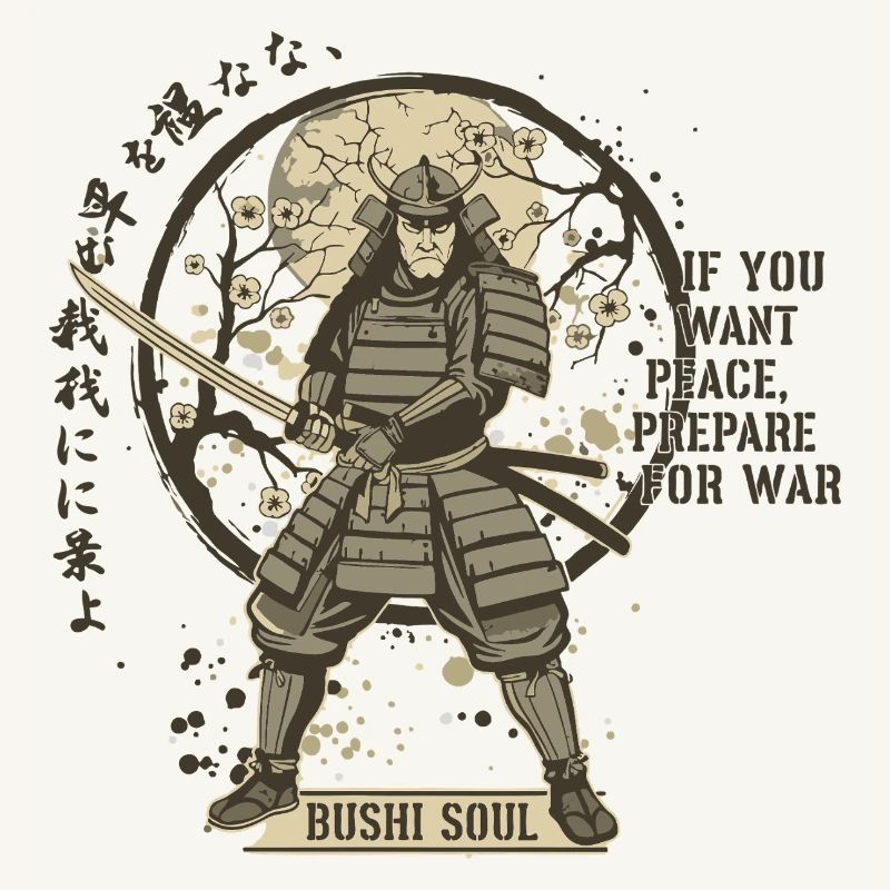 Bushi Seele Samurai in Blüten