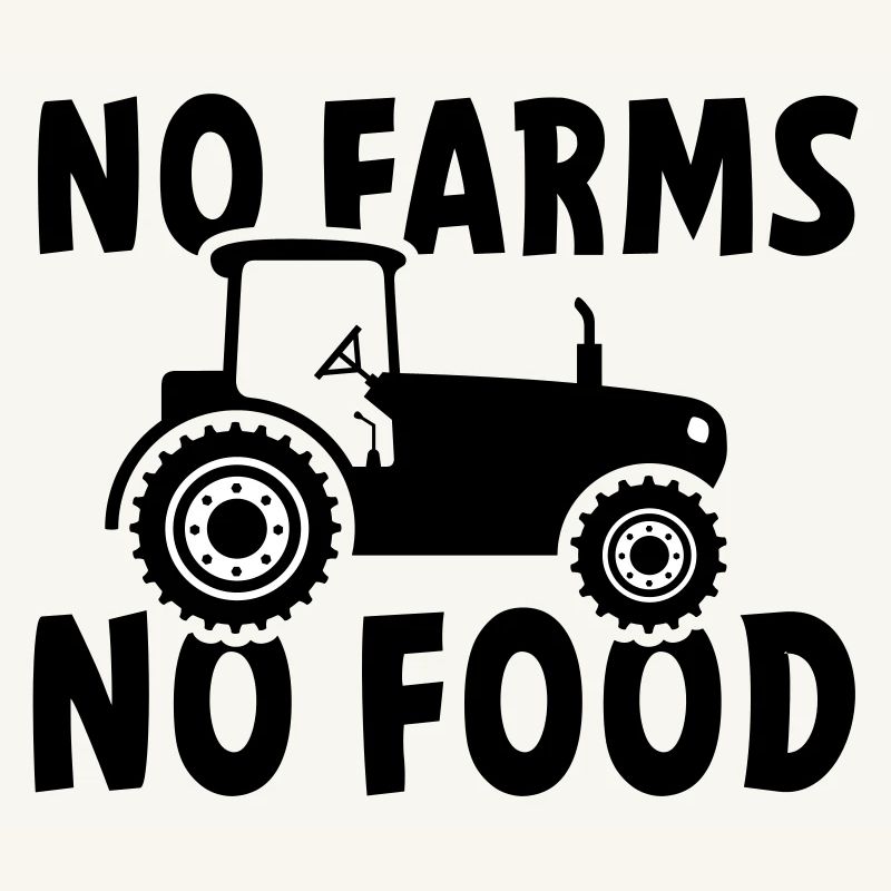 Keine Bauernhöfe, kein Essen oder Essen. Traktor
