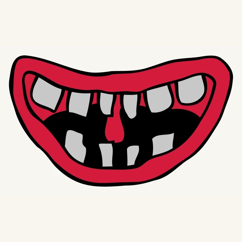 Conception de la bouche de monstre rieur