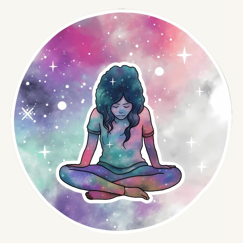 Yoga Pose Galaxy Pattern