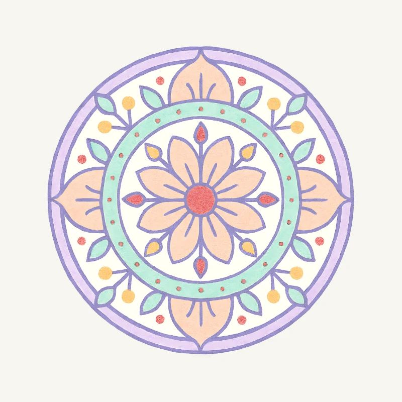 Mandala mit Risographie-Effekt