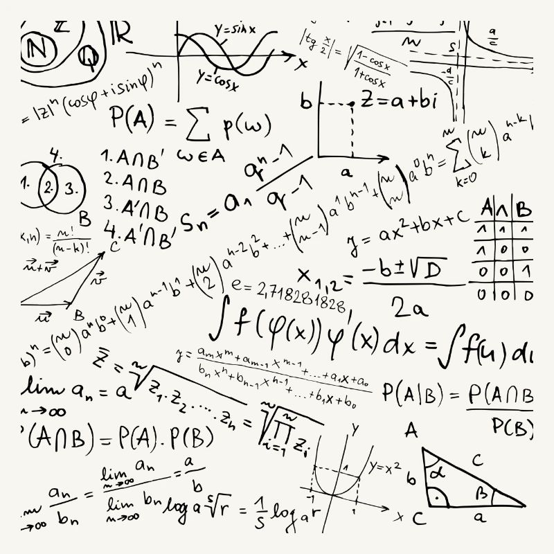 Math Equation Pattern, Cool Quadratic Formula Geek