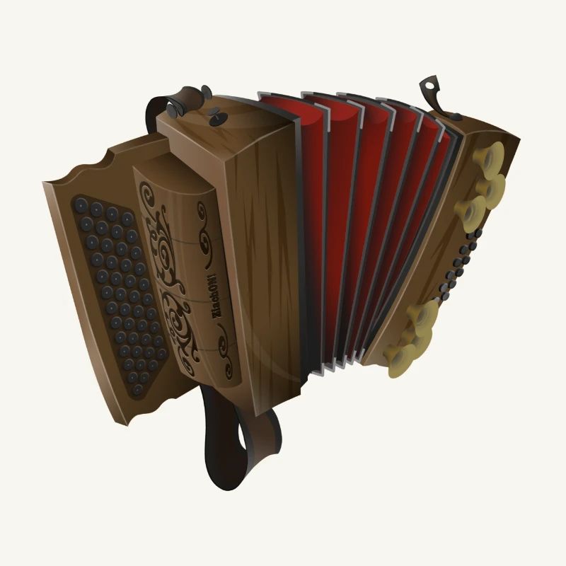Styrian Harmonica - Dark/Red | ZiachON!