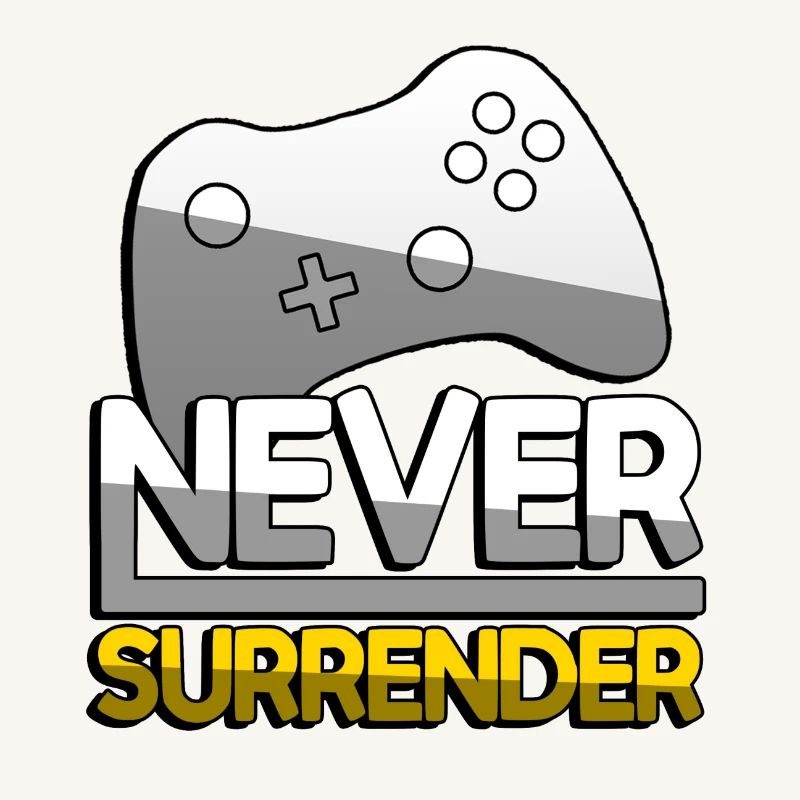 NEVER SURRENDER (Gelb) + Controller - Gaming