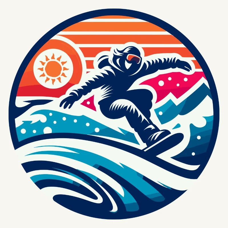 Expression Graphique d'un Snowboarder