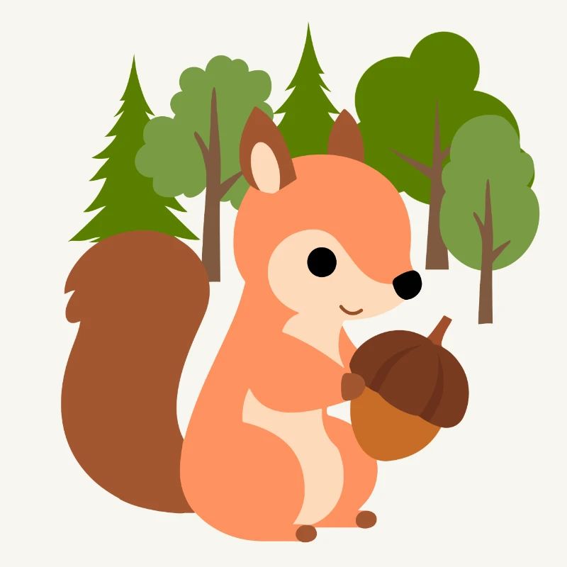 Squirrel with nut