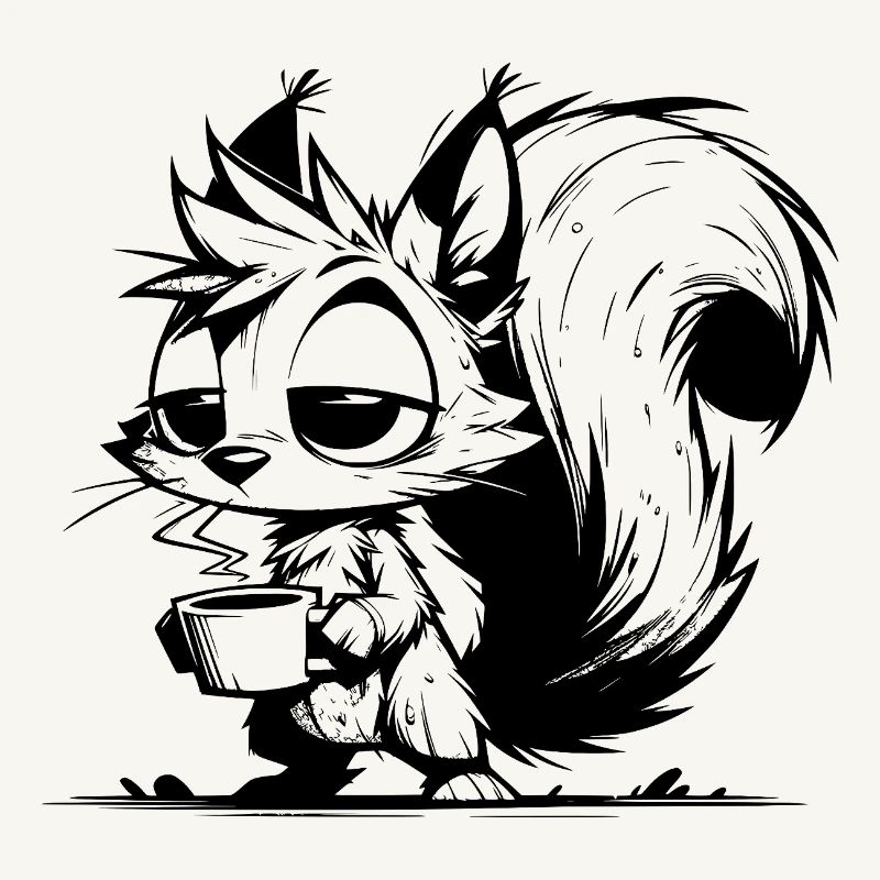 Bitte nicht stören – Eichhörnchen Kaffeezeit