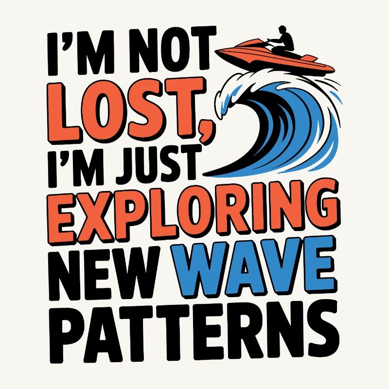 Funny Jetski Lost Exploring Waves 