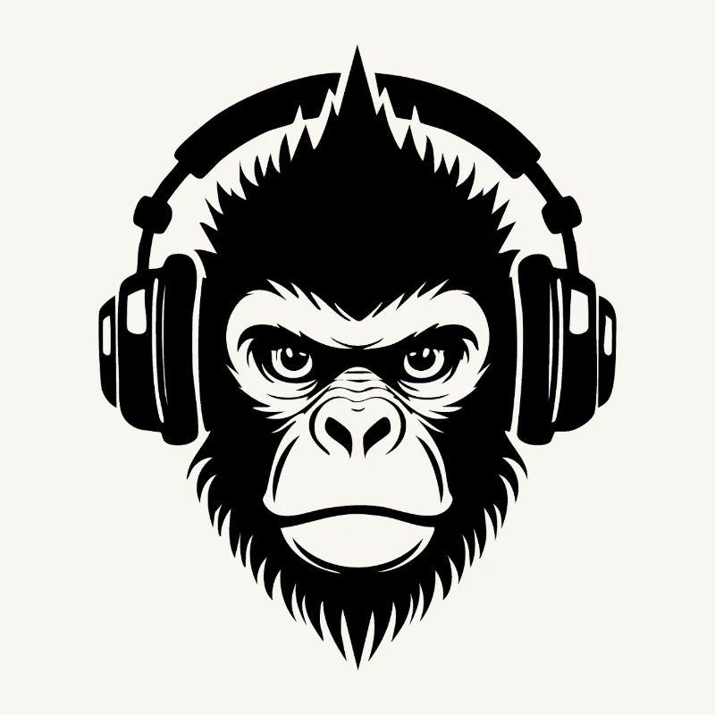 Analog Punk Monkey Head Tape Loop Shirt