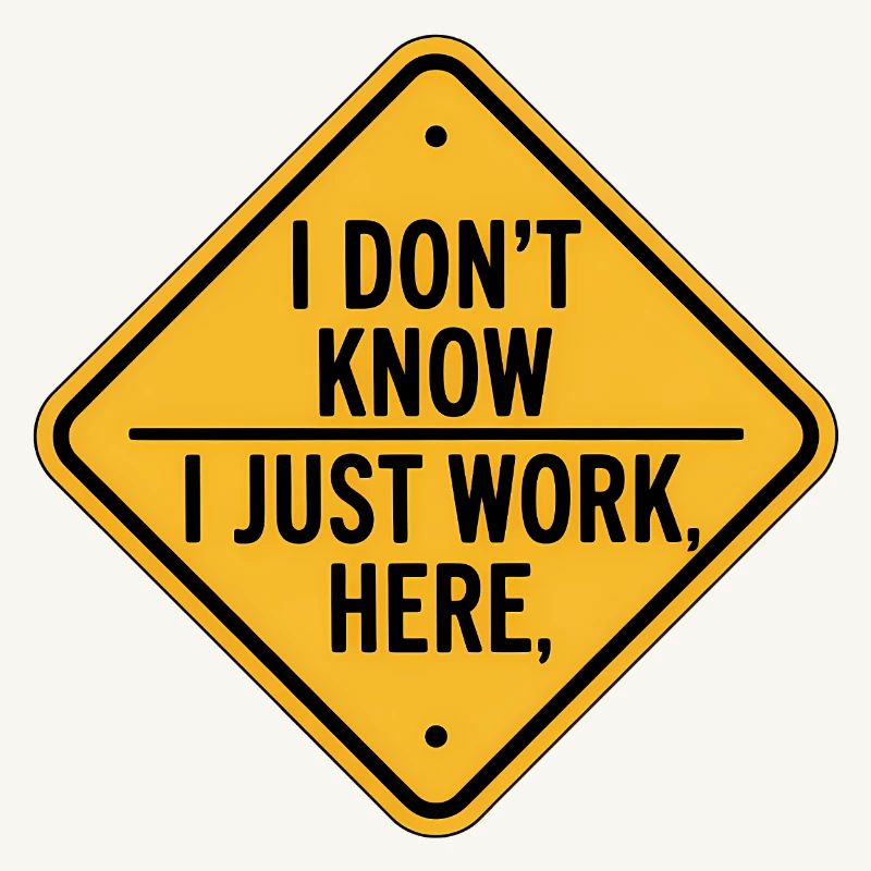 I dont know I just work here - Funny Construction 