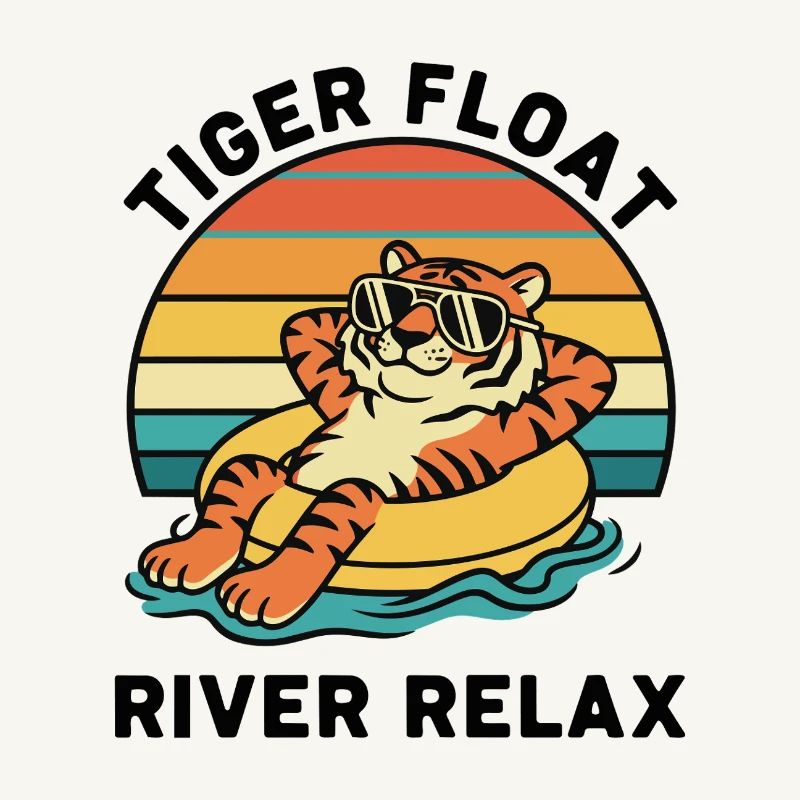 Tigre Bouée Rétro Tiger Float River Relax