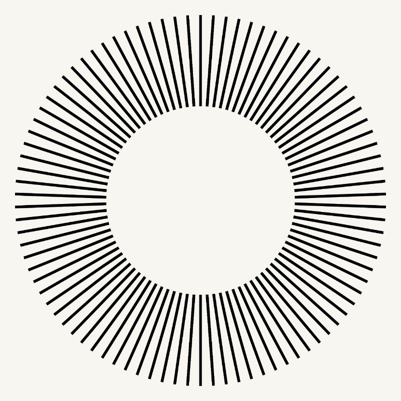 Conception de la composition des cercles de lignes