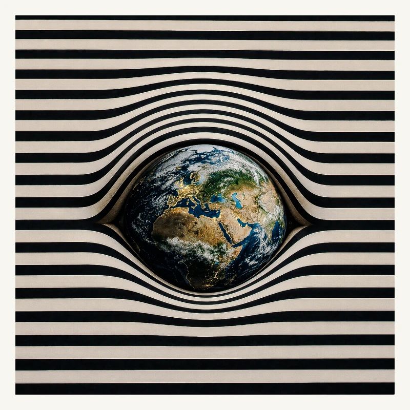 Earth in Optical Wave Pattern