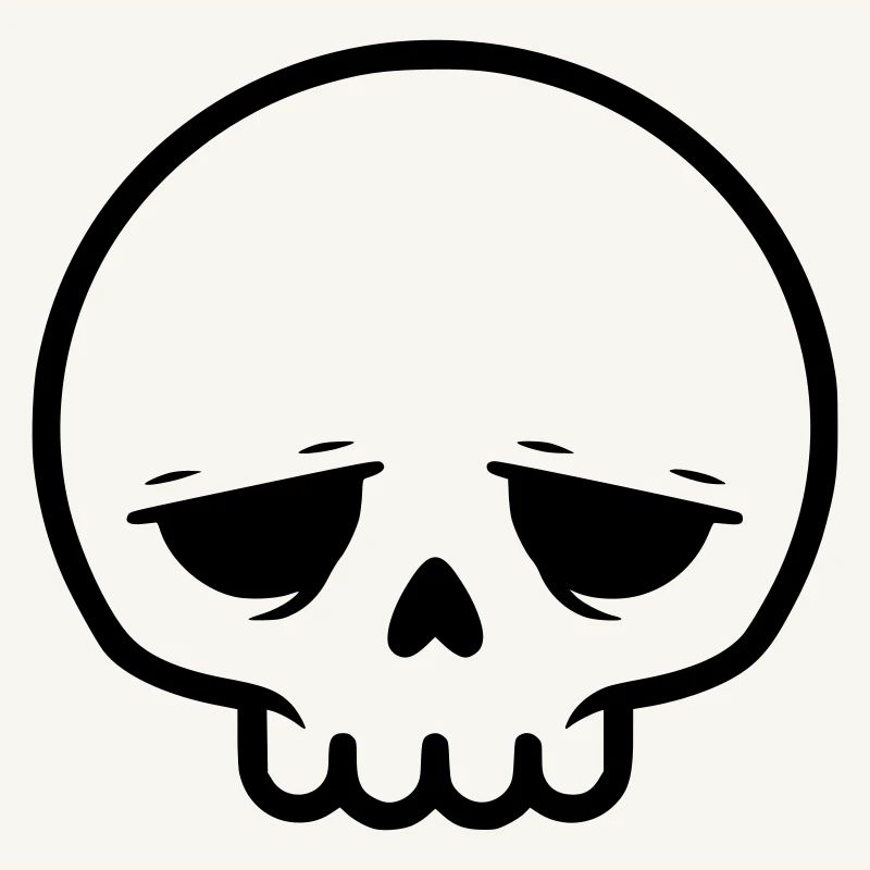 Crâne triste | Emo & Goth Design
