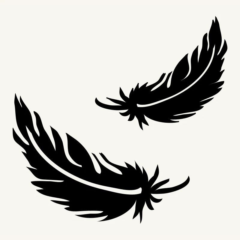 Zwei fliegende Federn